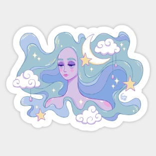 Lunar Woman Sticker